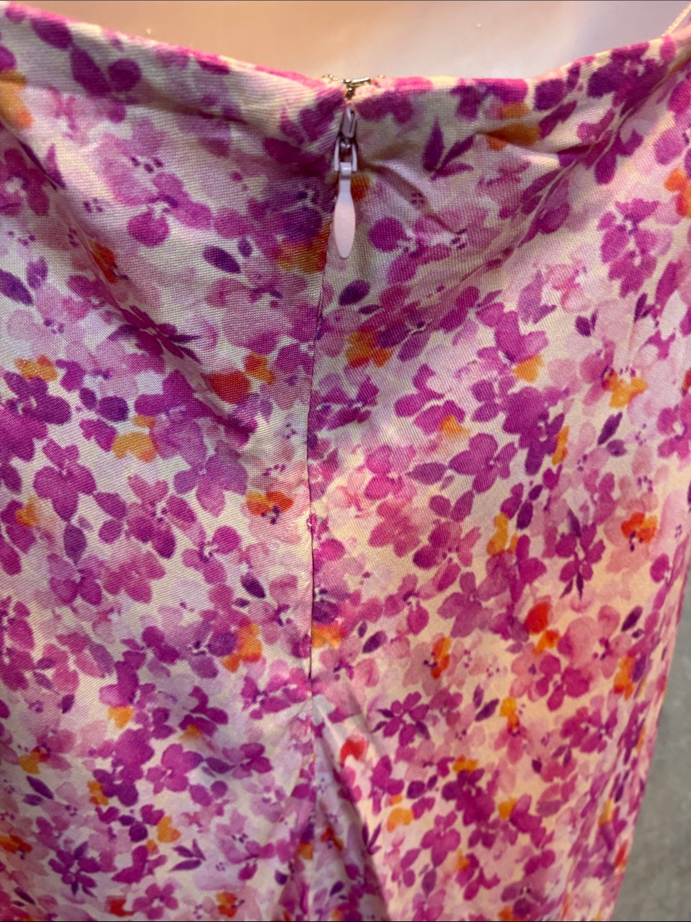 Astr “Ambretta” Pink Purple Floral Halter Midi Dress - Picture 7 of 12